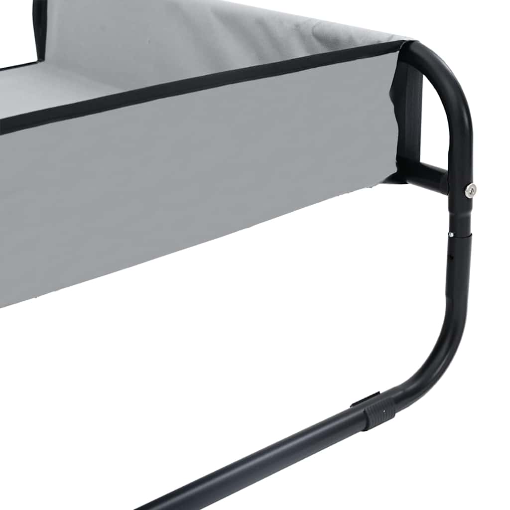 Krevet za psa Svijetlo siva 57 x 57 x 24 cm Čelik