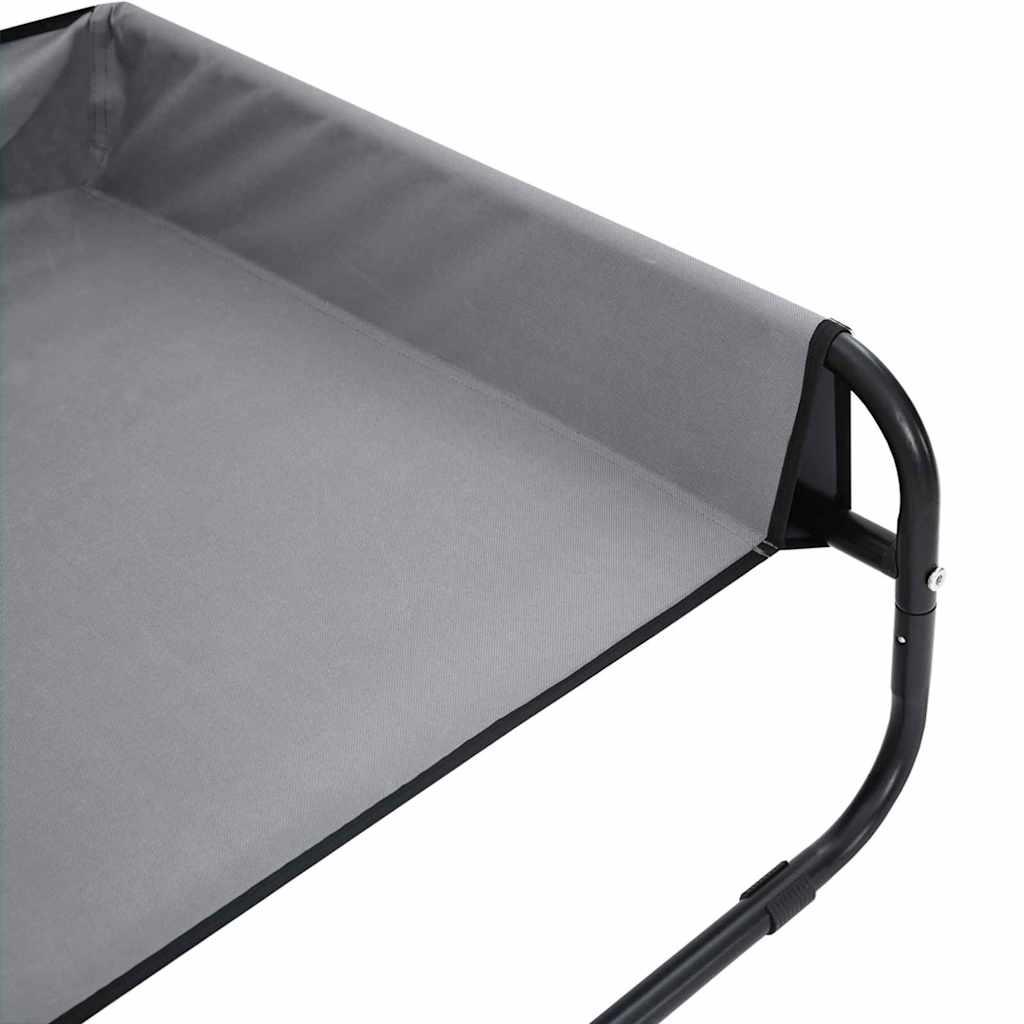 Krevet za psa Svijetlo siva 75 x 75 x 30 cm Čelik