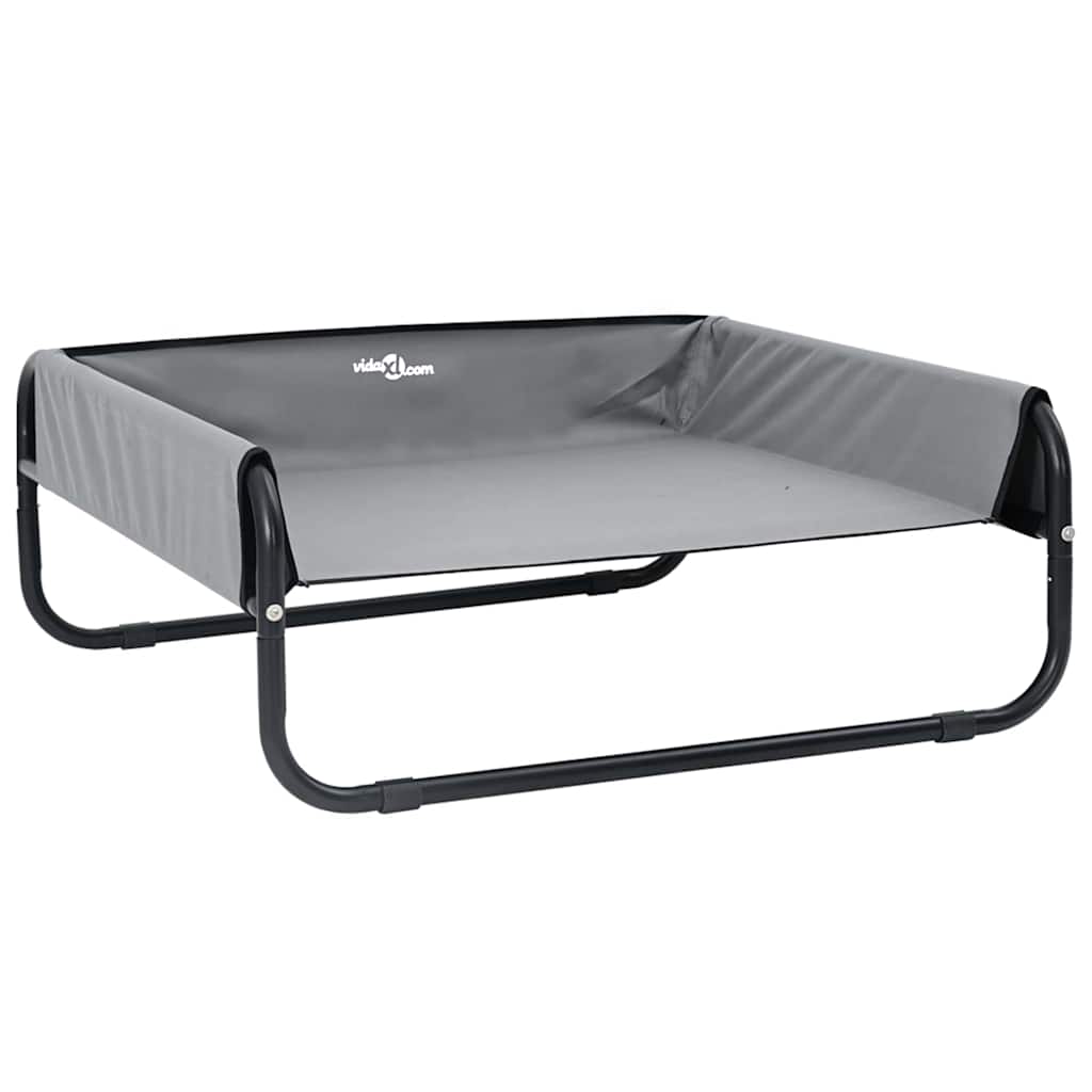 Krevet za psa Svijetlo siva 75 x 75 x 30 cm Čelik