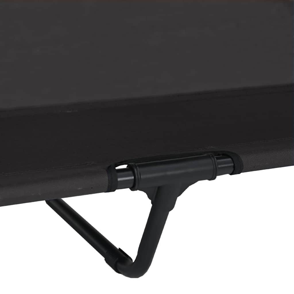 Povišeni krevet za pse Crna 127 x 81 x 108 cm Tkanina i čelik