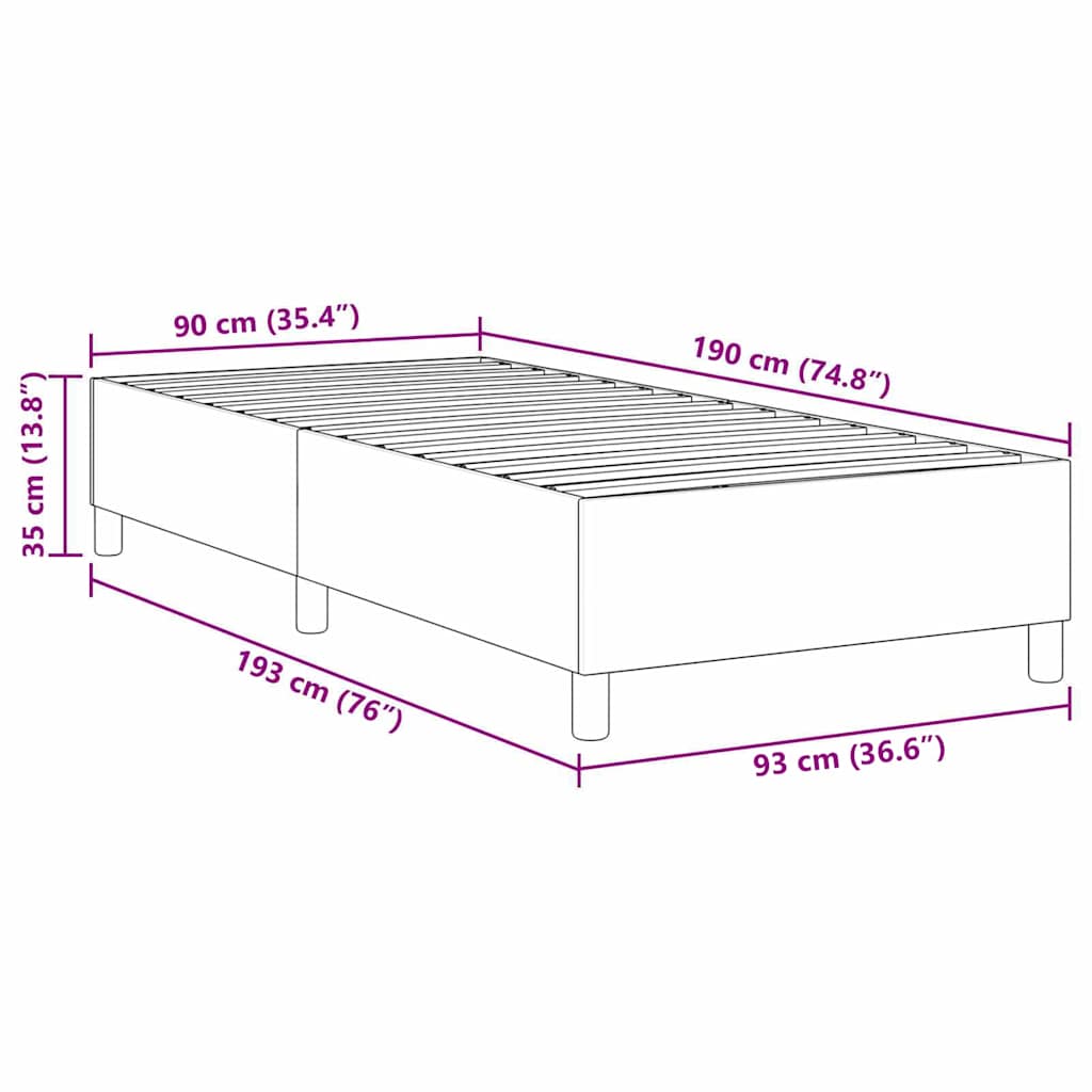 Krevetna platforma Plava 90 x 190 cm Kordura tekstil