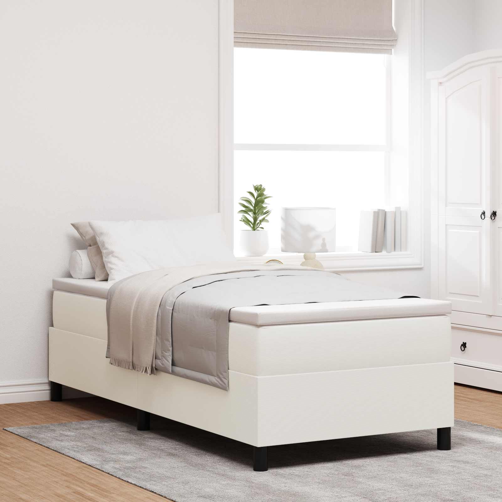 Krevetna platforma Krema 90 x 200 cm Kordura tekstil