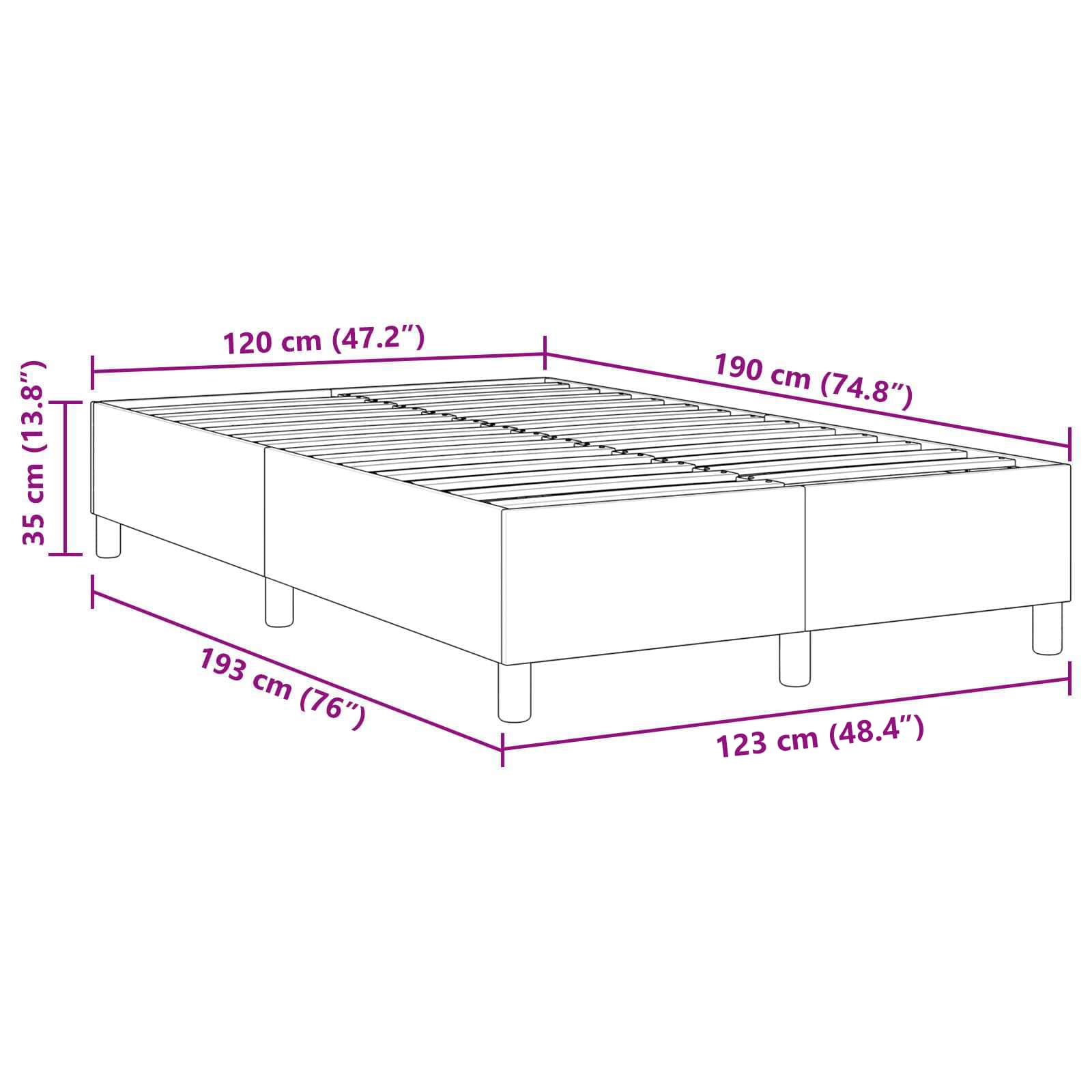 Krevetna platforma Siva zelena 120 x 190 cm Kordura tekstil