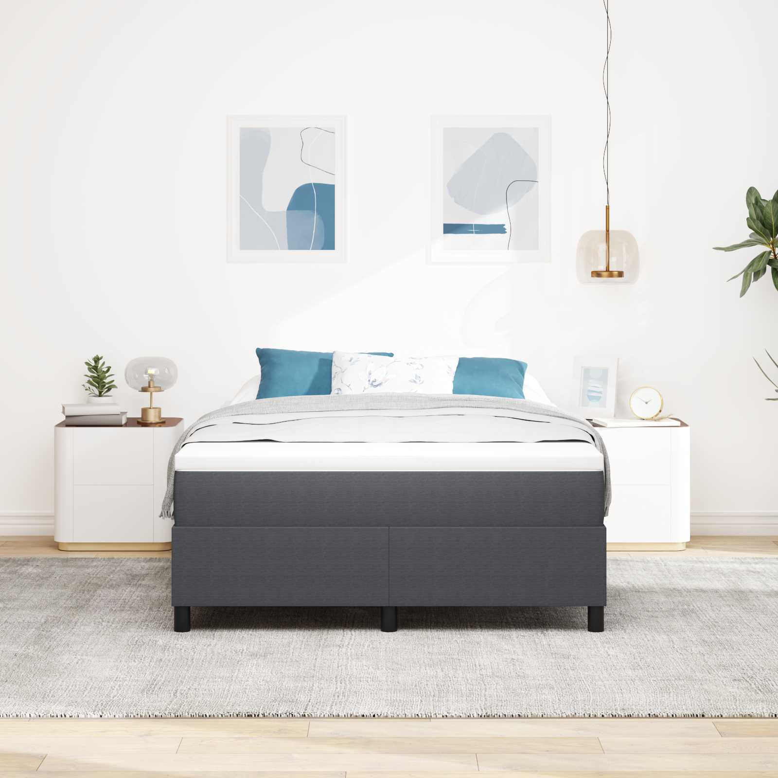 Krevetna platforma Tamno siva 160 x 200 cm Kordura tekstil