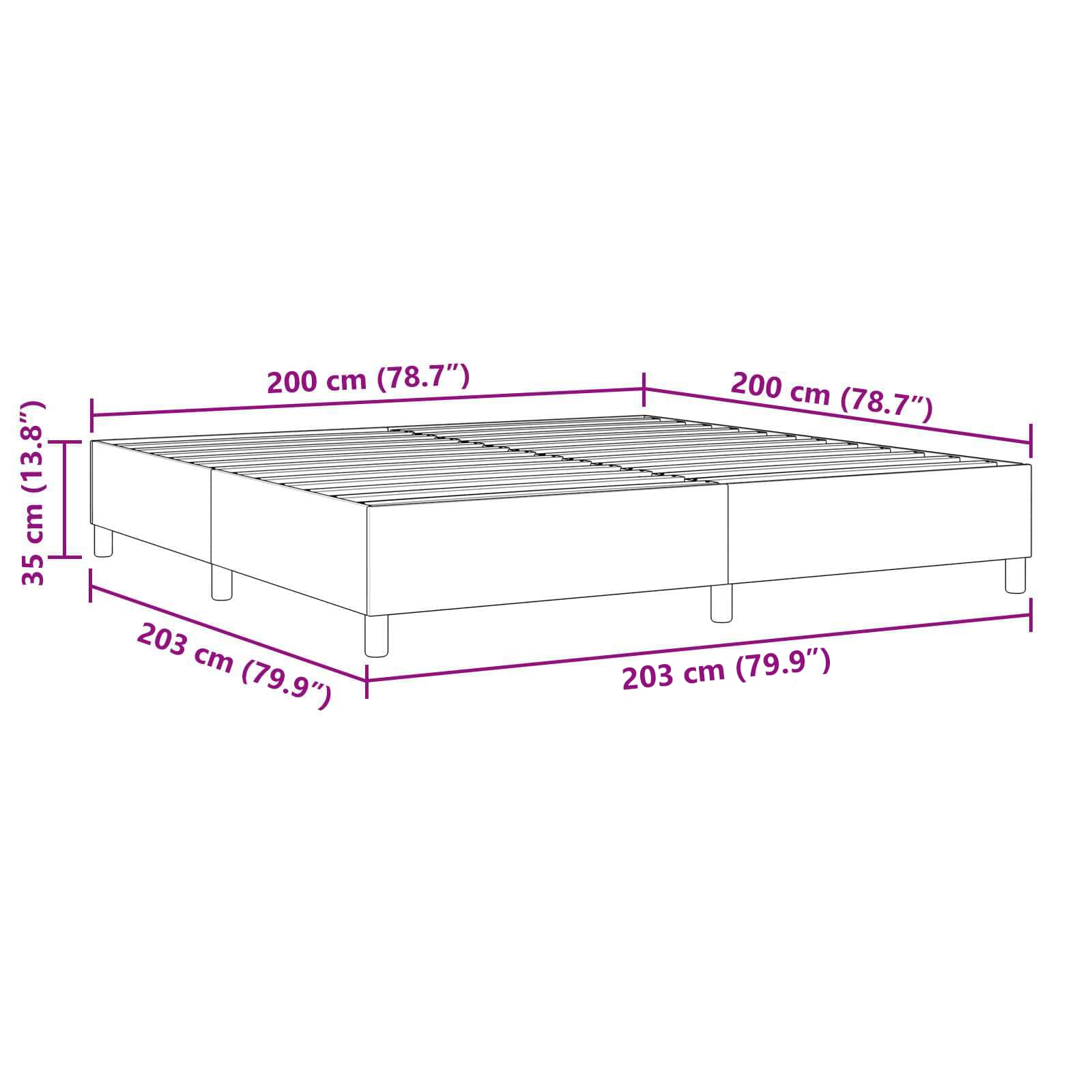 Krevetna platforma Svijetlo siva 200 x 200 cm Kordura tekstil