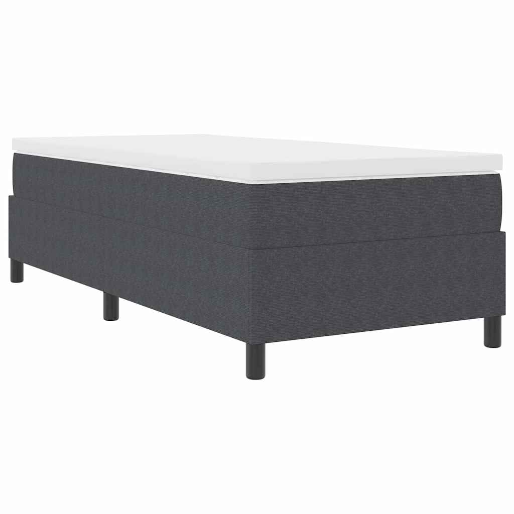 Krevet s opruga kutije Tamno siva i bijela 80 x 200 cm