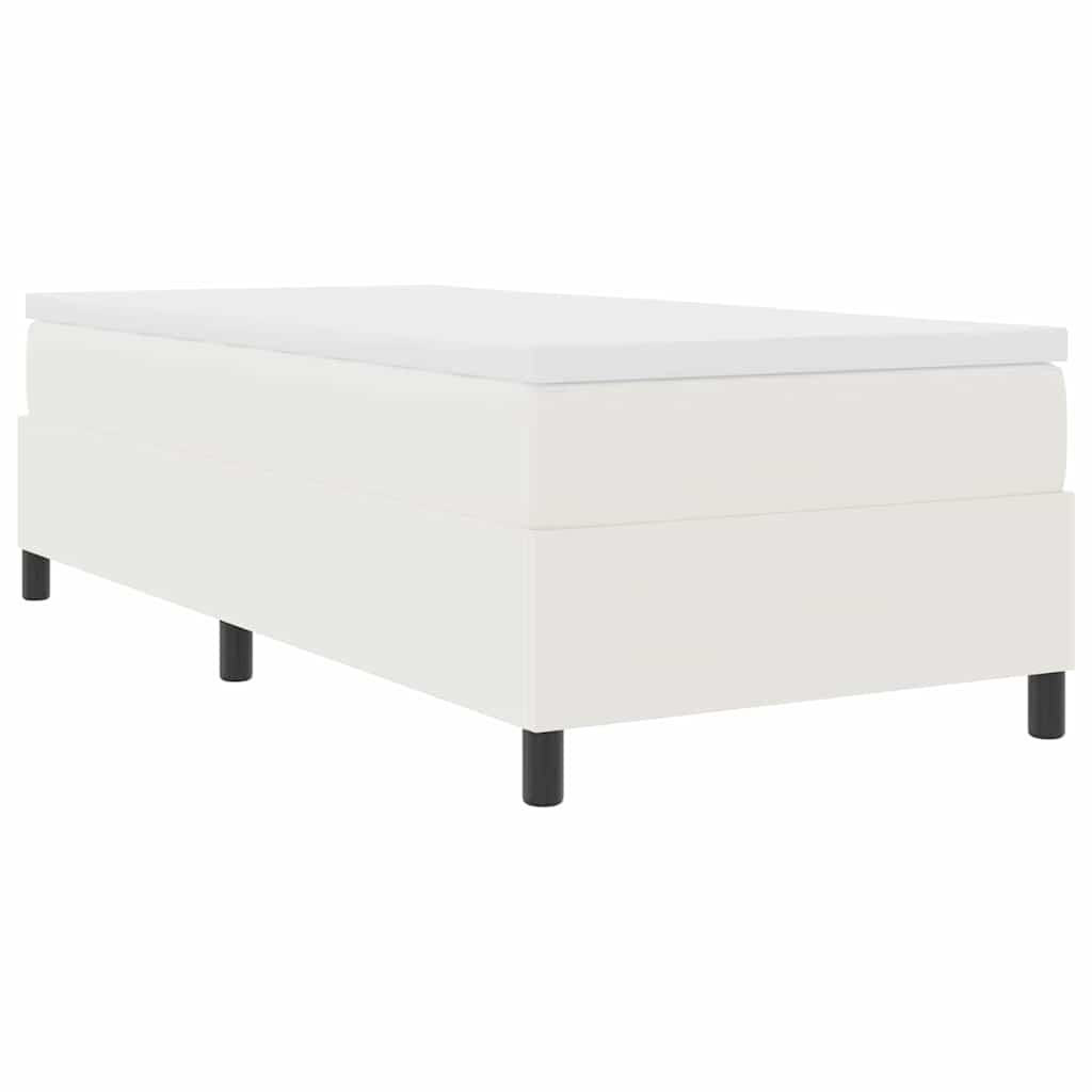 Krevet s opruga kutije Krema i bijela 80 x 200 cm