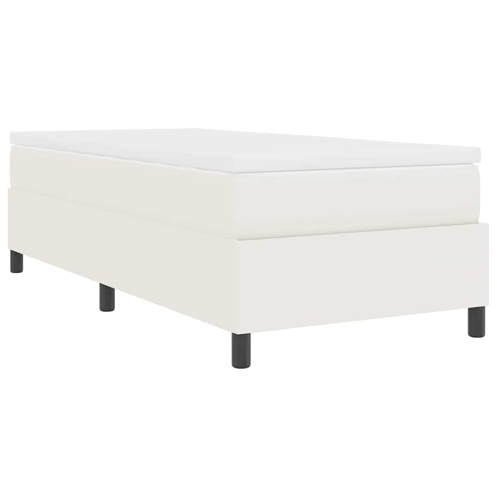 Krevet s opruga kutije Krema i bijela 80 x 200 cm