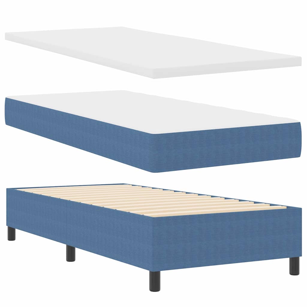 Krevet s opruga kutije Plava i bijela 90 x 200 cm
