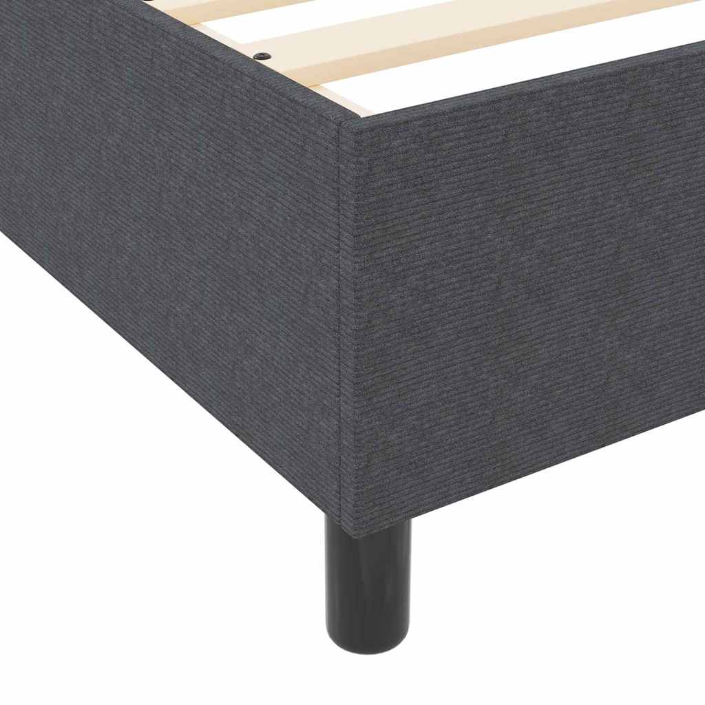 Krevet s opruga kutije Tamno siva i bijela 200 x 200 cm