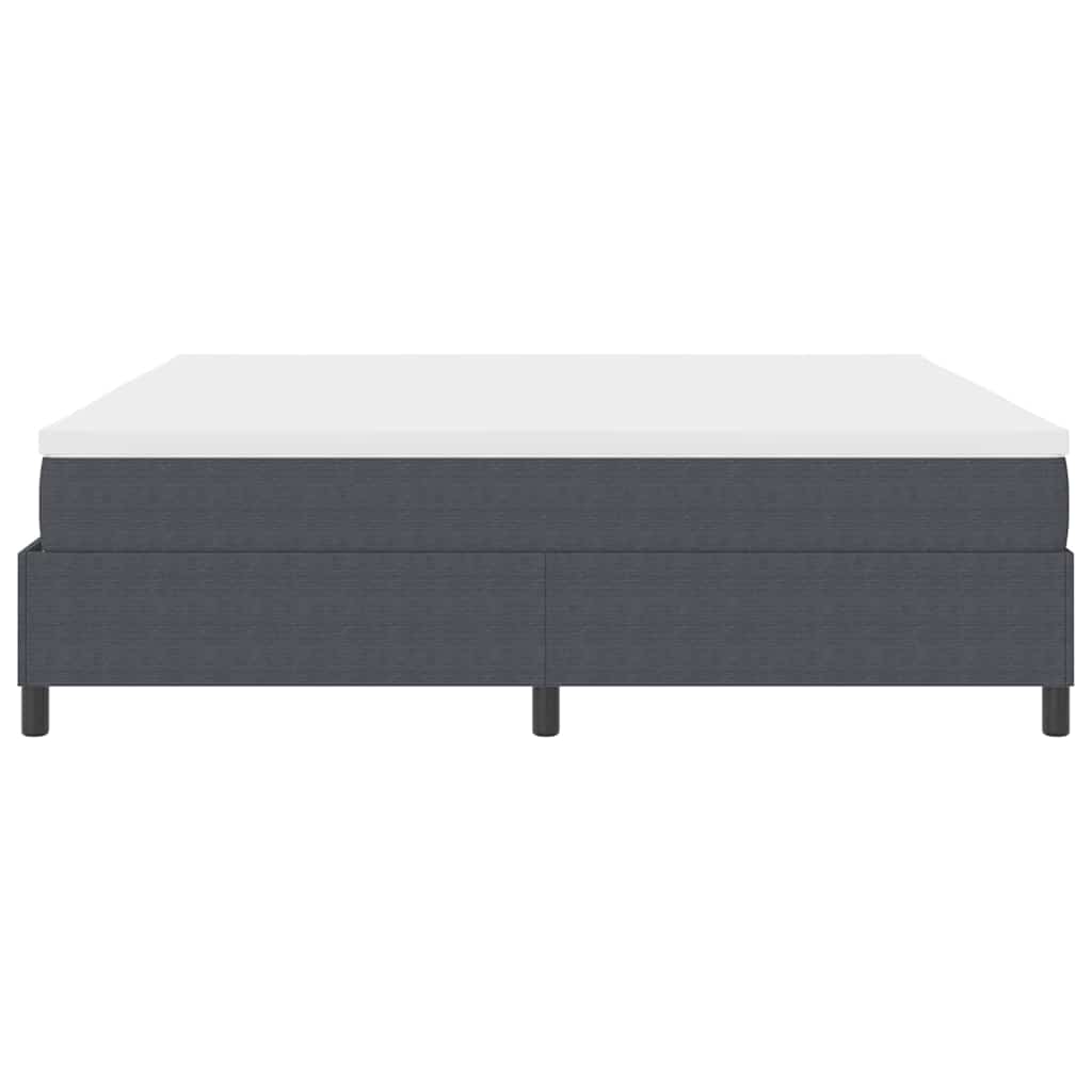 Krevet s opruga kutije Tamno siva i bijela 200 x 200 cm