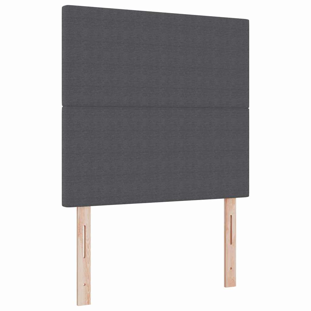 Krevet s opruga kutije Tamno siva i bijela 100 x 200 cm