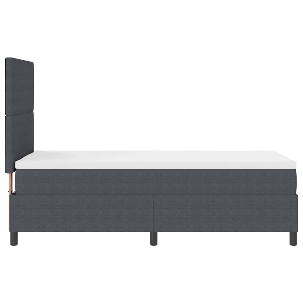 Krevet s opruga kutije Tamno siva i bijela 100 x 200 cm
