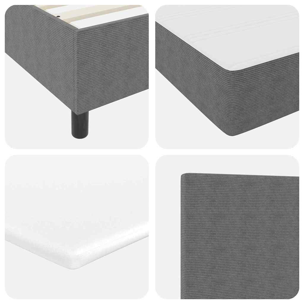 Krevet s opruga kutije Svijetlo siva i bijela. 140 x 190 cm