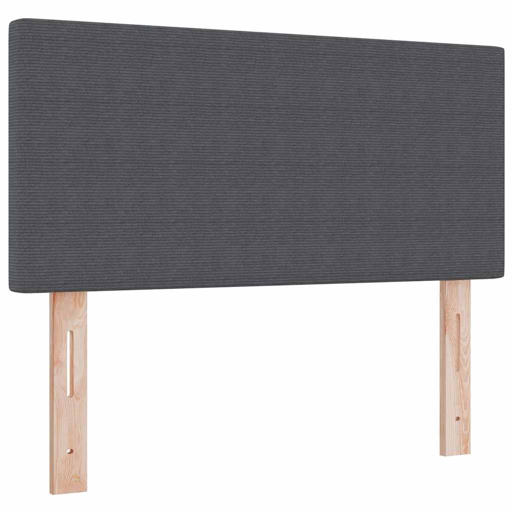 LED Box Spring Krevet Tamno siva i bijela 90 x 200 cm