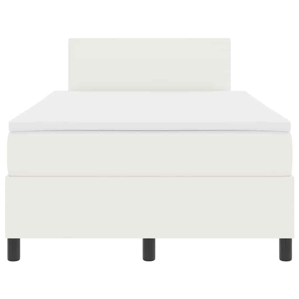 LED Box Spring Krevet s uzglavljem Krema i bijela 120 x 190 cm