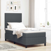 LED Box Spring Krevet Tamno siva i bijela 80 x 200 cm