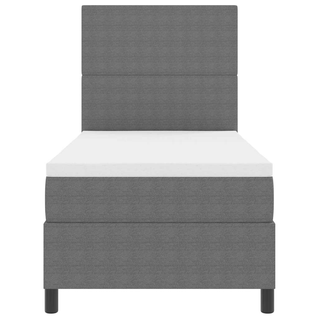 LED Box Spring Krevet Svijetlo siva i bijela. 100 x 200 cm
