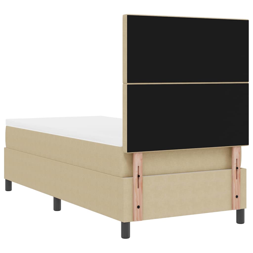 LED Box Spring Krevet Svijetlo siva i bijela. 100 x 200 cm