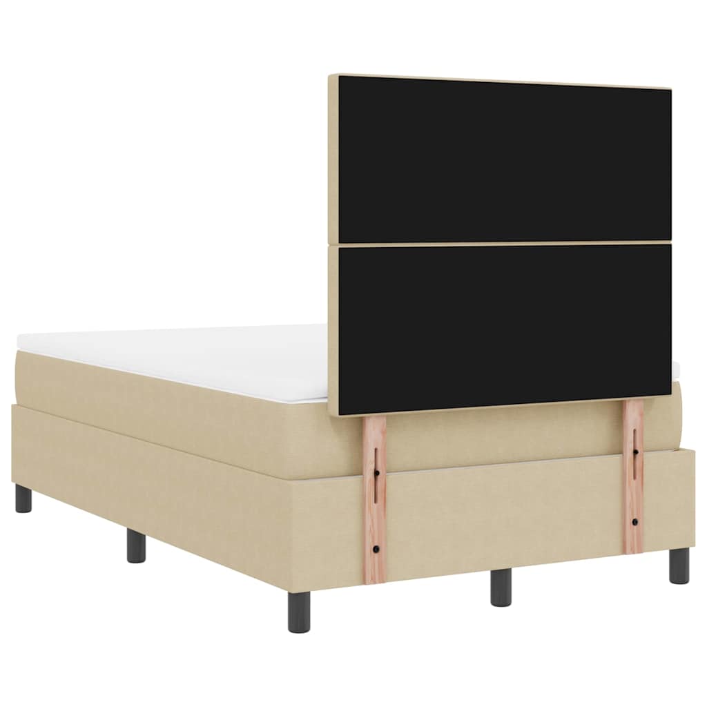 LED Box Spring Krevet Svijetlo siva i bijela. 120 x 190 cm