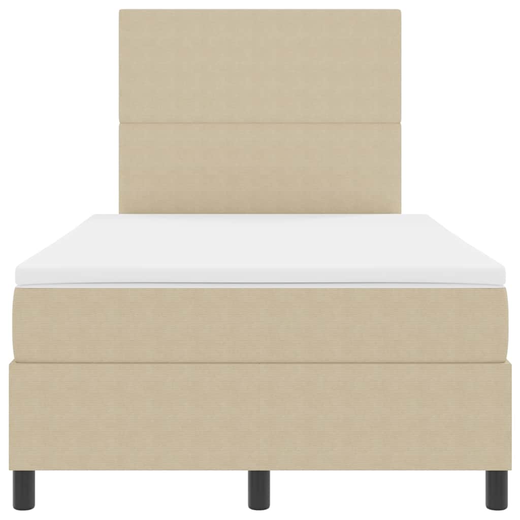LED Box Spring Krevet Svijetlo siva i bijela. 120 x 190 cm