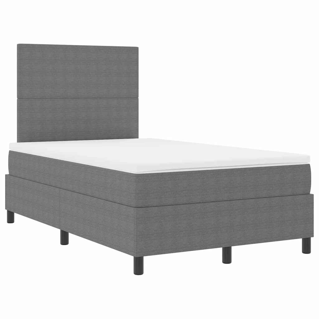 LED Box Spring Krevet Svijetlo siva i bijela. 120 x 200 cm