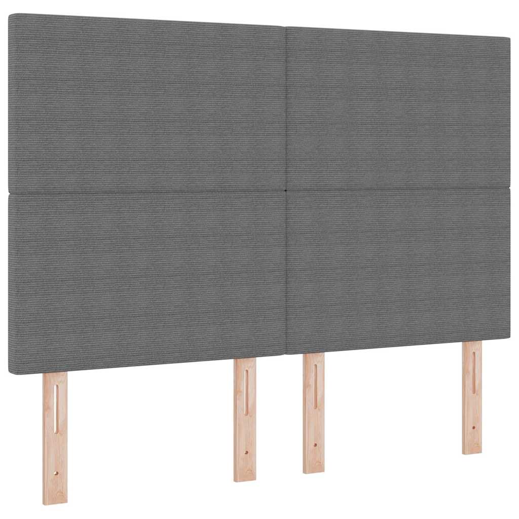 LED Box Spring Krevet Svijetlo siva i bijela. 140 x 200 cm