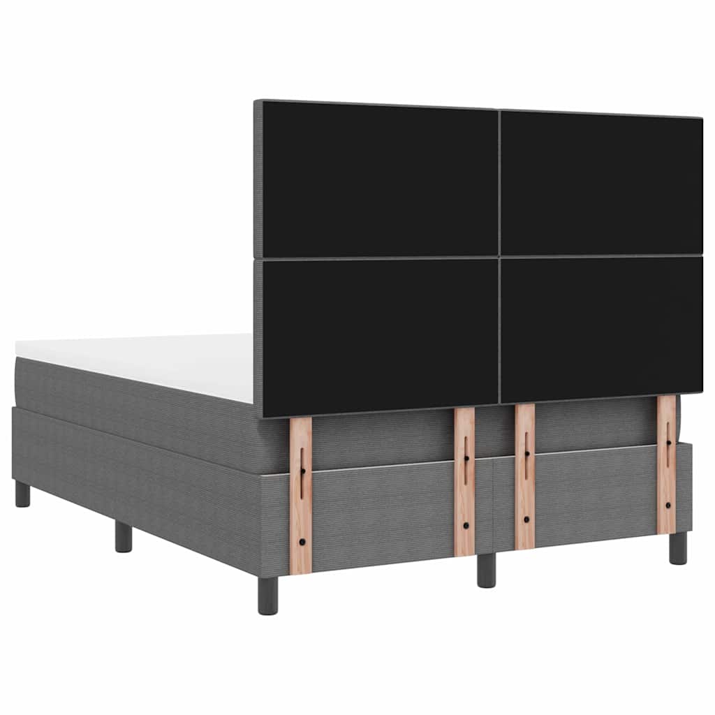 LED Box Spring Krevet Svijetlo siva i bijela. 140 x 200 cm