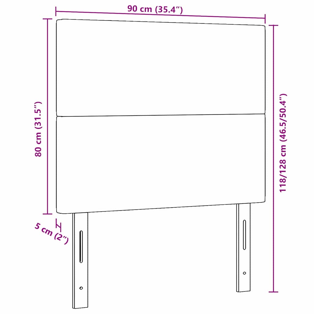 Uzglavlje Svijetlozeleni sivi 90 cm Kordura tekstil