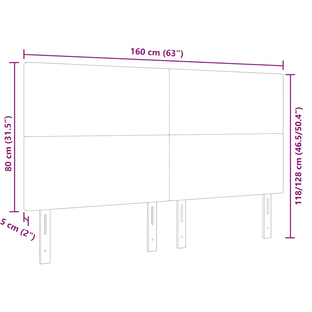Uzglavlje Svijetlozeleni sivi 160 cm Kordura tekstil