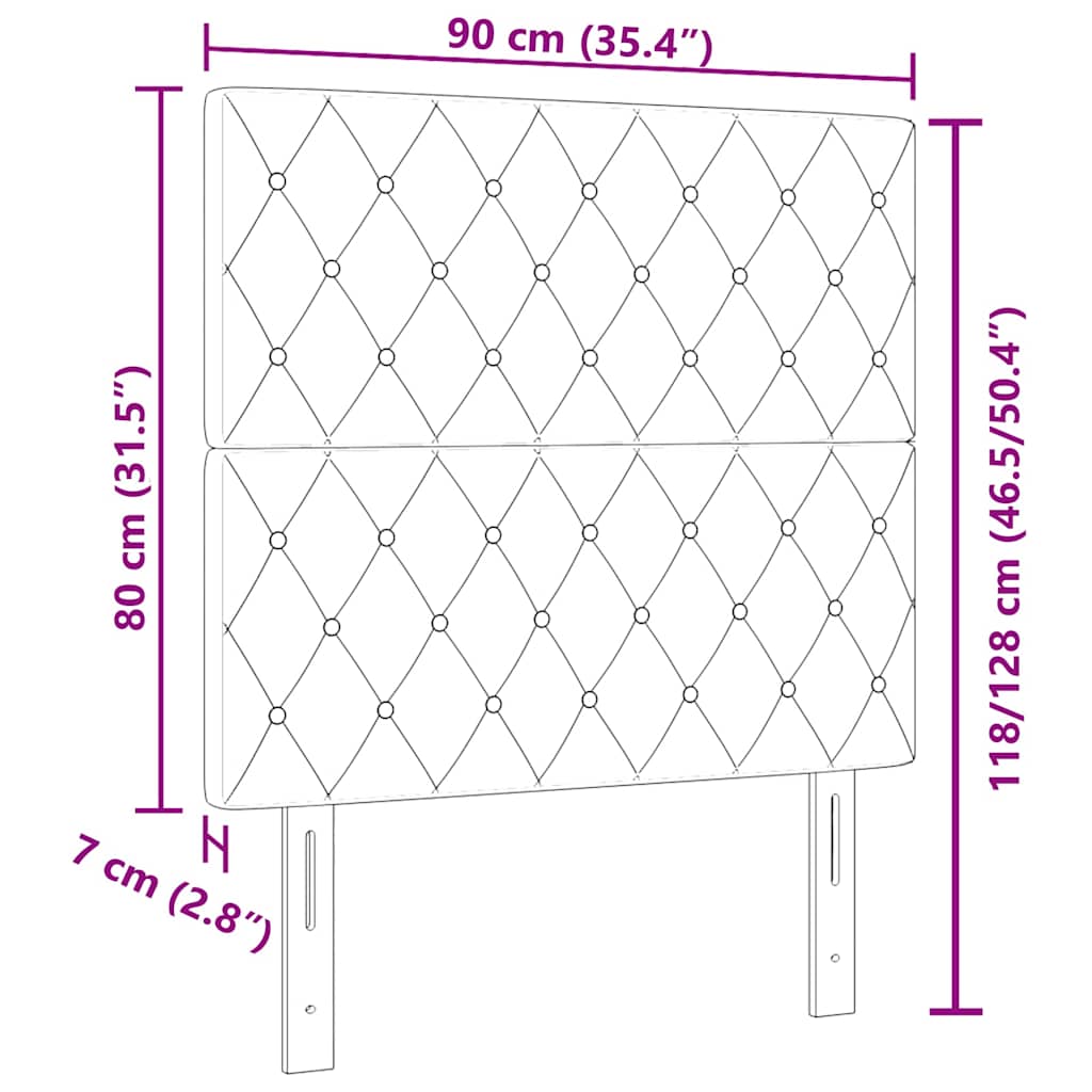 Uzglavlje Ružičasta 90 cm Baršun