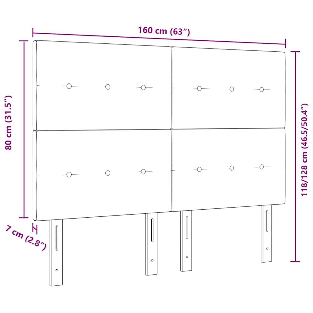Uzglavlje Tamnozelena 160 cm Baršun