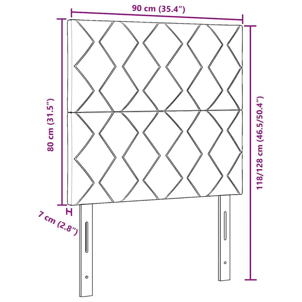 Uzglavlje Tamnozelena 90 cm Baršun