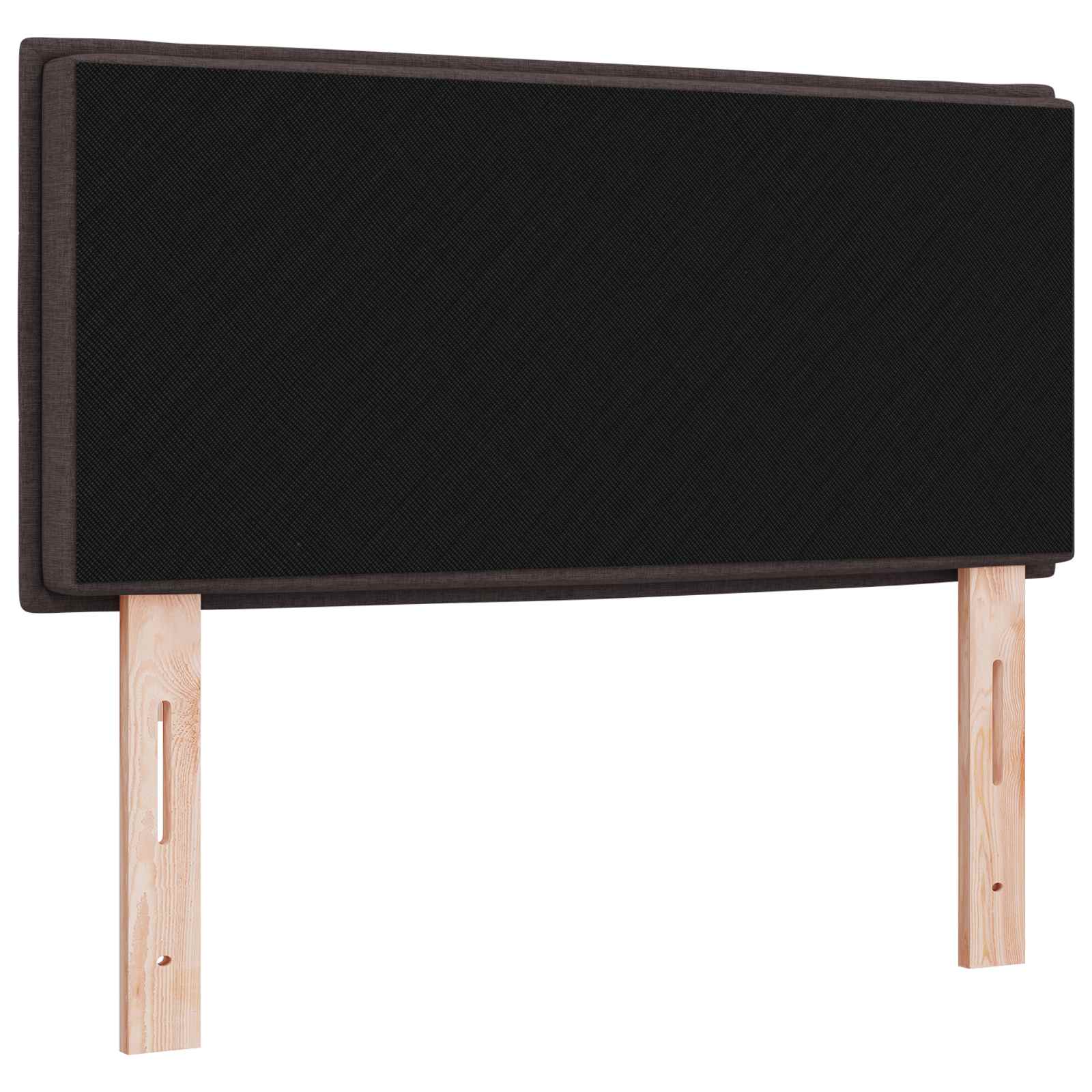 LED glava kreveta s LED trakama Tamno smeđa 80 cm tkanina