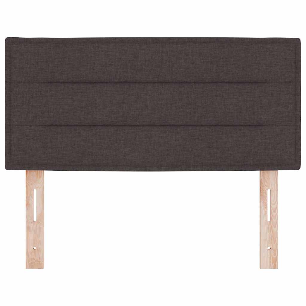 LED glava kreveta s LED trakama Tamno smeđa 80 cm tkanina