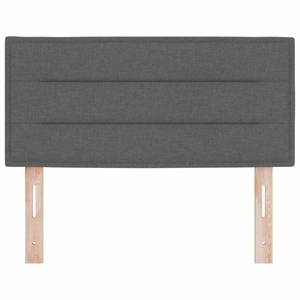 LED glava kreveta s LED trakama Tamno siva 100 cm tkanina