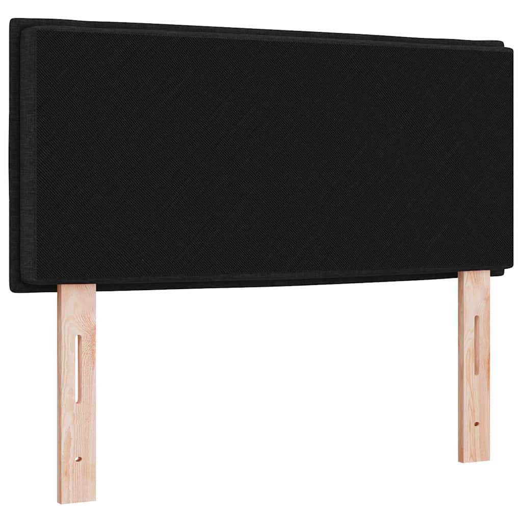LED glava kreveta s LED trakama Crna 100 cm tkanina