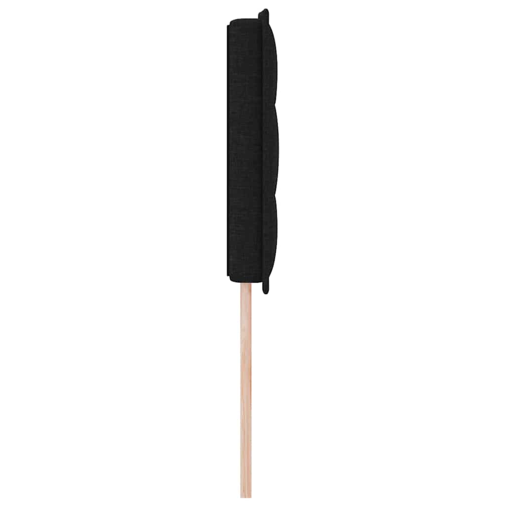 LED glava kreveta s LED trakama Crna 144 cm tkanina