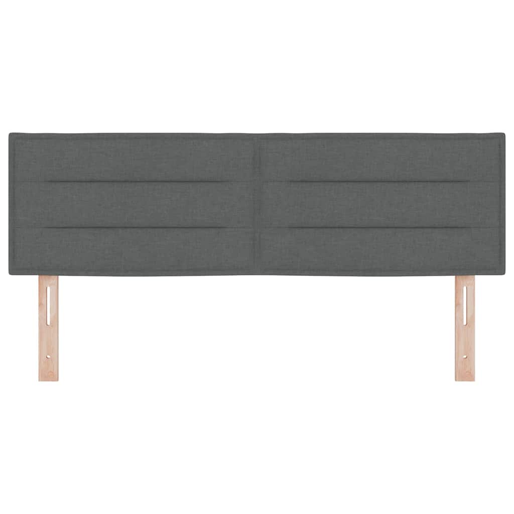 LED glava kreveta s LED trakama Tamno siva 160 cm tkanina