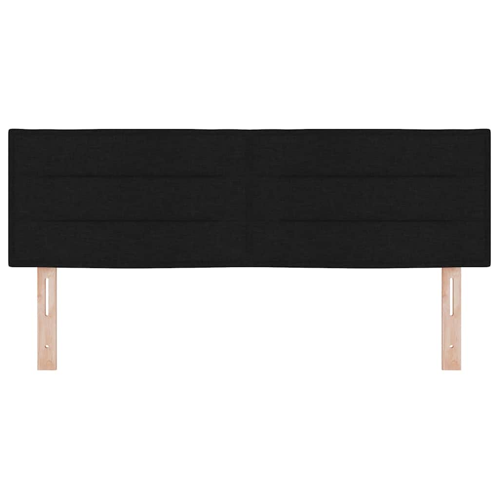 LED glava kreveta s LED trakama Crna 160 cm tkanina
