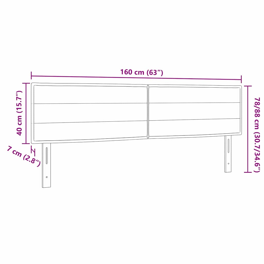 LED glava kreveta Sivo-smeđa tkanina