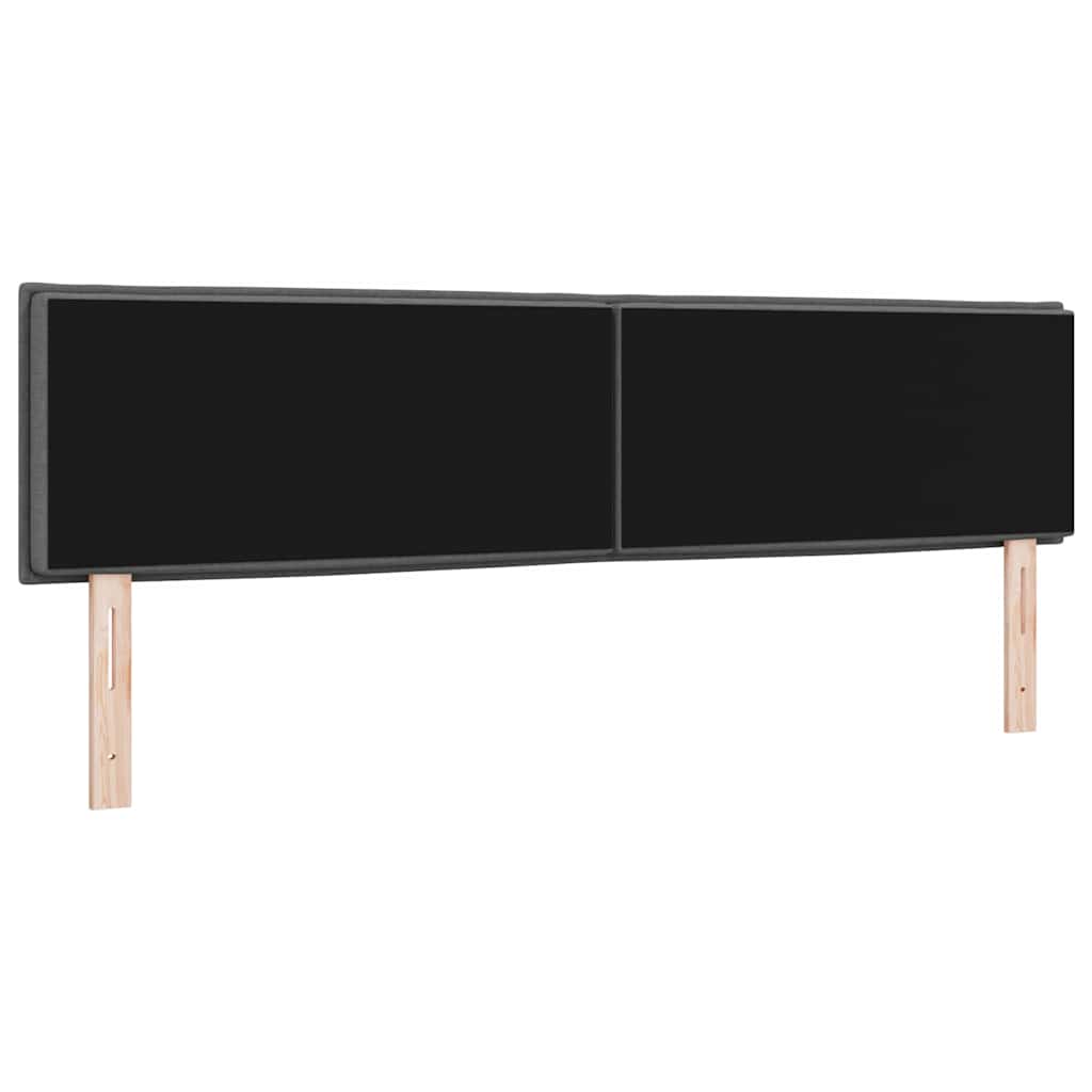 LED glava kreveta s LED trakama Tamno siva 180 cm tkanina
