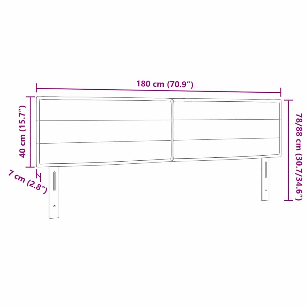LED glava kreveta s LED trakama Plava 180 cm tkanina