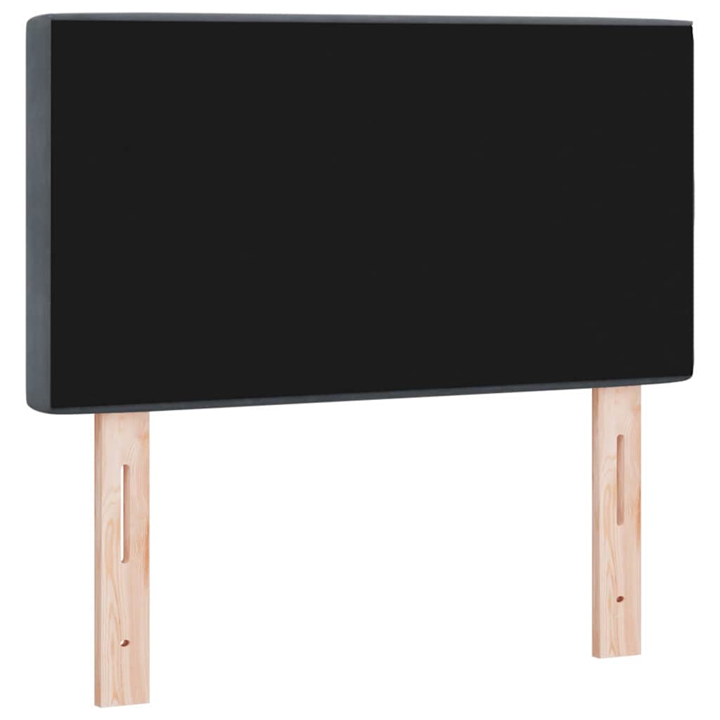 LED glava kreveta s LED trakama Tamno siva 80 cm Baršun