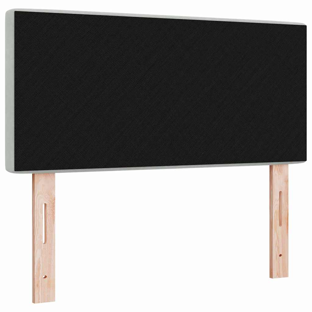 LED glava kreveta s LED trakama Svijetlo siva 100 cm Baršun