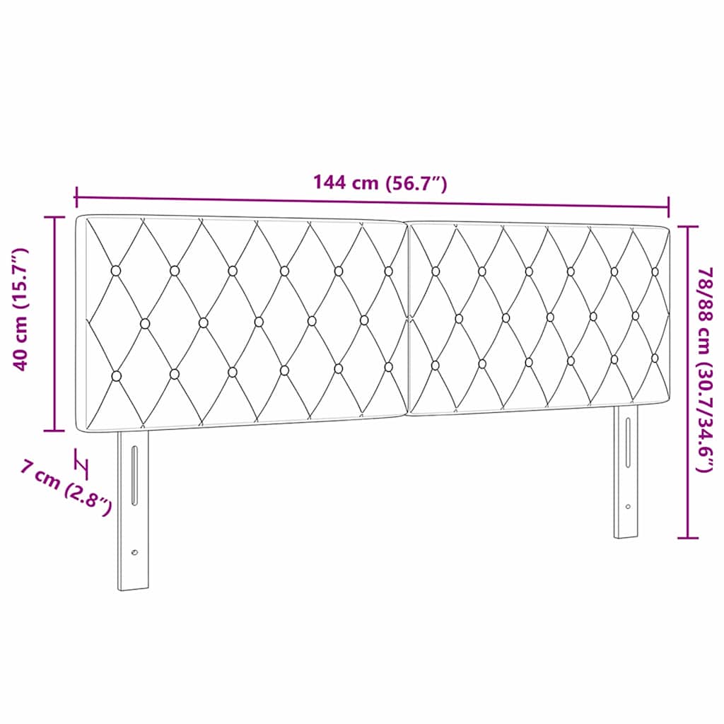 LED glava kreveta s LED trakama Tamnozelena 144 cm Baršun