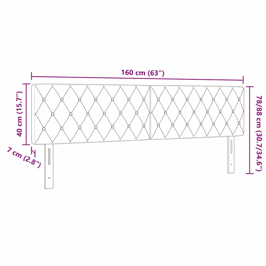 LED glava kreveta s LED trakama Ružičasta 160 cm Baršun