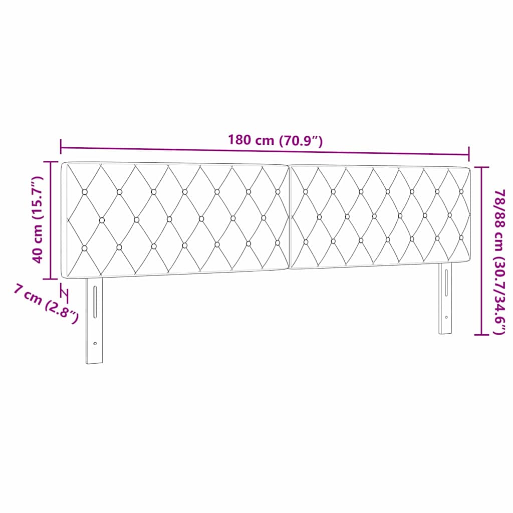 LED glava kreveta s LED trakama Tamno siva 180 cm Baršun