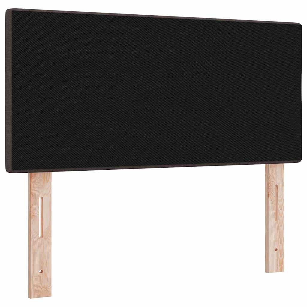 LED glava kreveta s LED trakama Tamno smeđa 80 cm tkanina