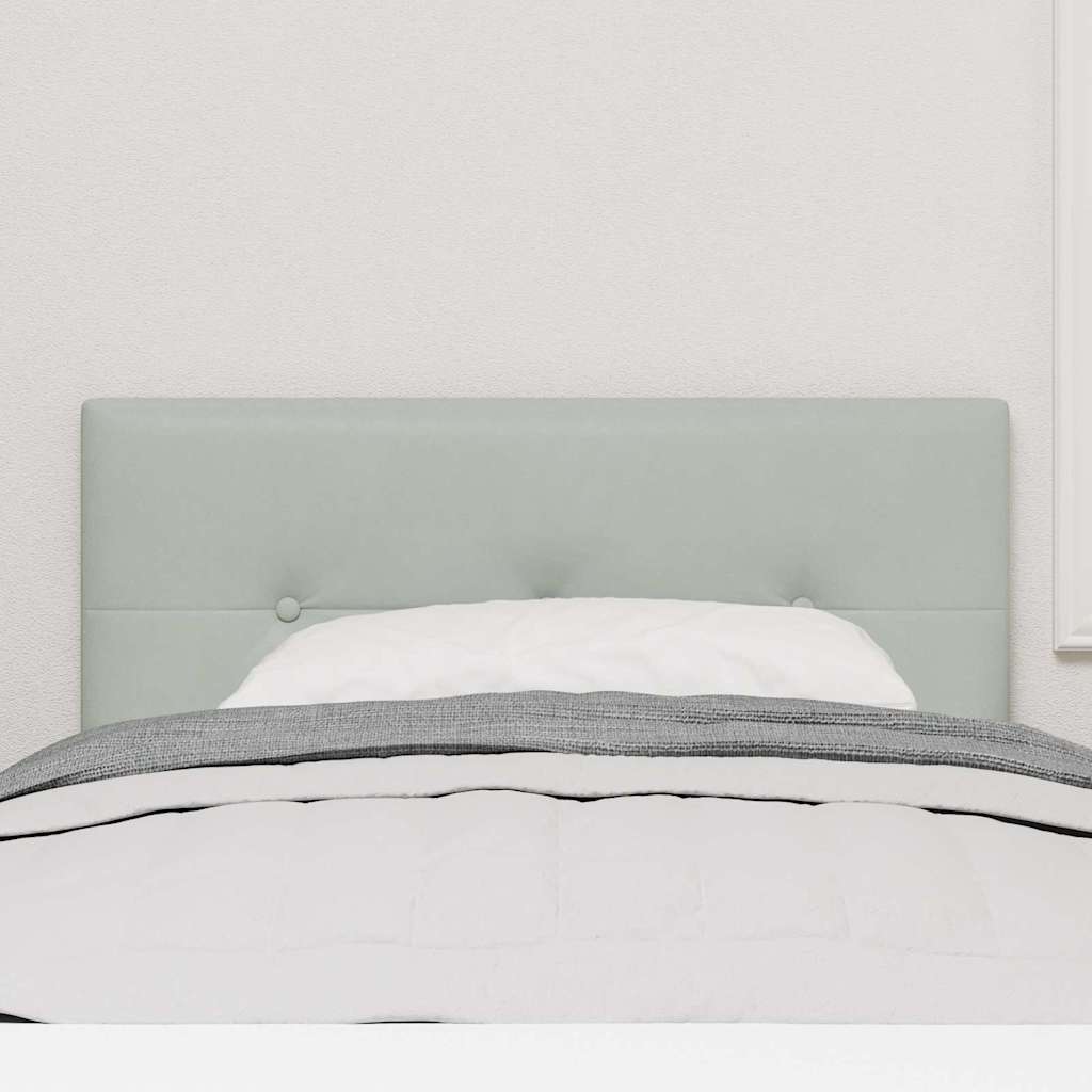 LED glava kreveta s LED trakama Svijetlo siva 80 cm Baršun